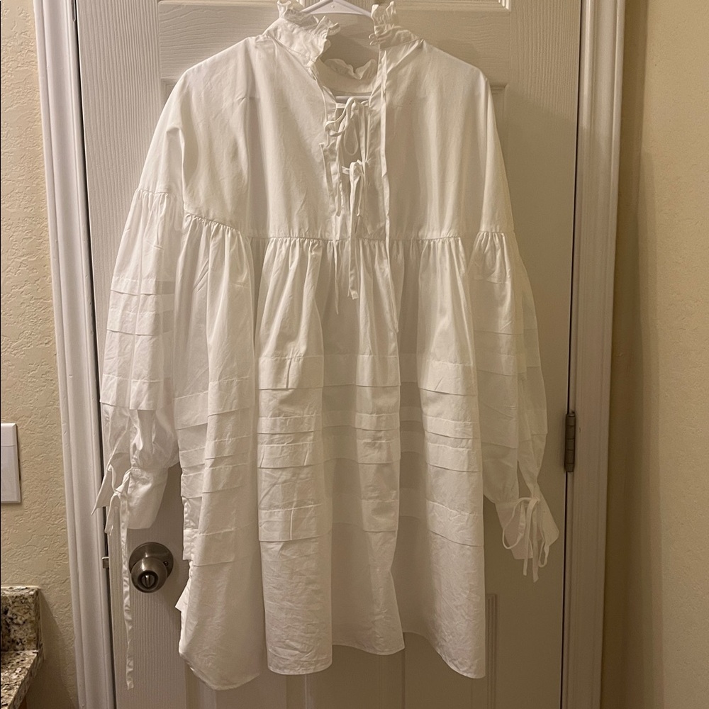 Cecilie Bahnsen Alberte White Ruffled Dress - Picture 5 of 8